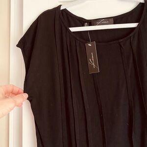 Elegant Black stretchy sleeveless Women's Top by Fusion size L Casual NWT